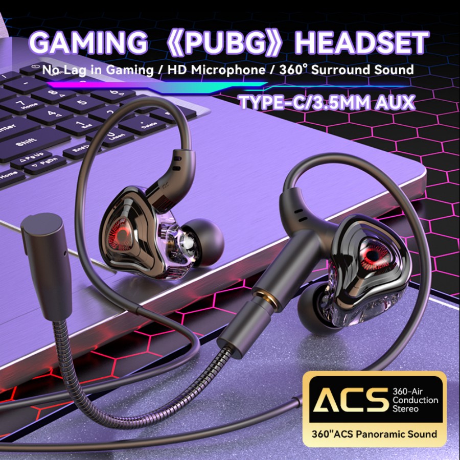 Esports Gaming Monitor - سماعة رأس للألعاب الرياضية الإلكترونية، صوت