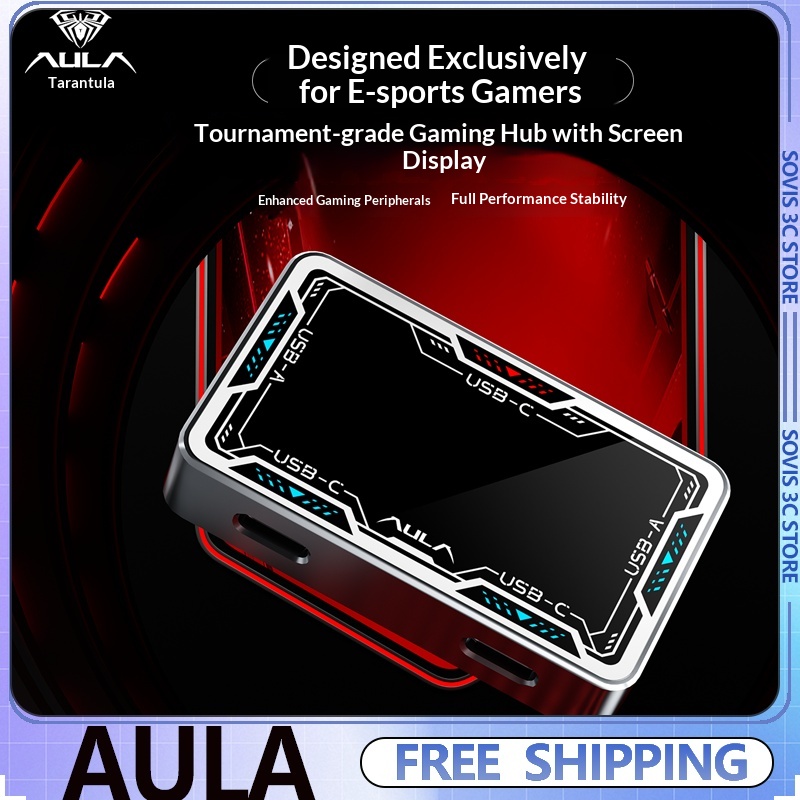 Esports Gaming Hub - محطة إرساء AULA USB Hub 8K
