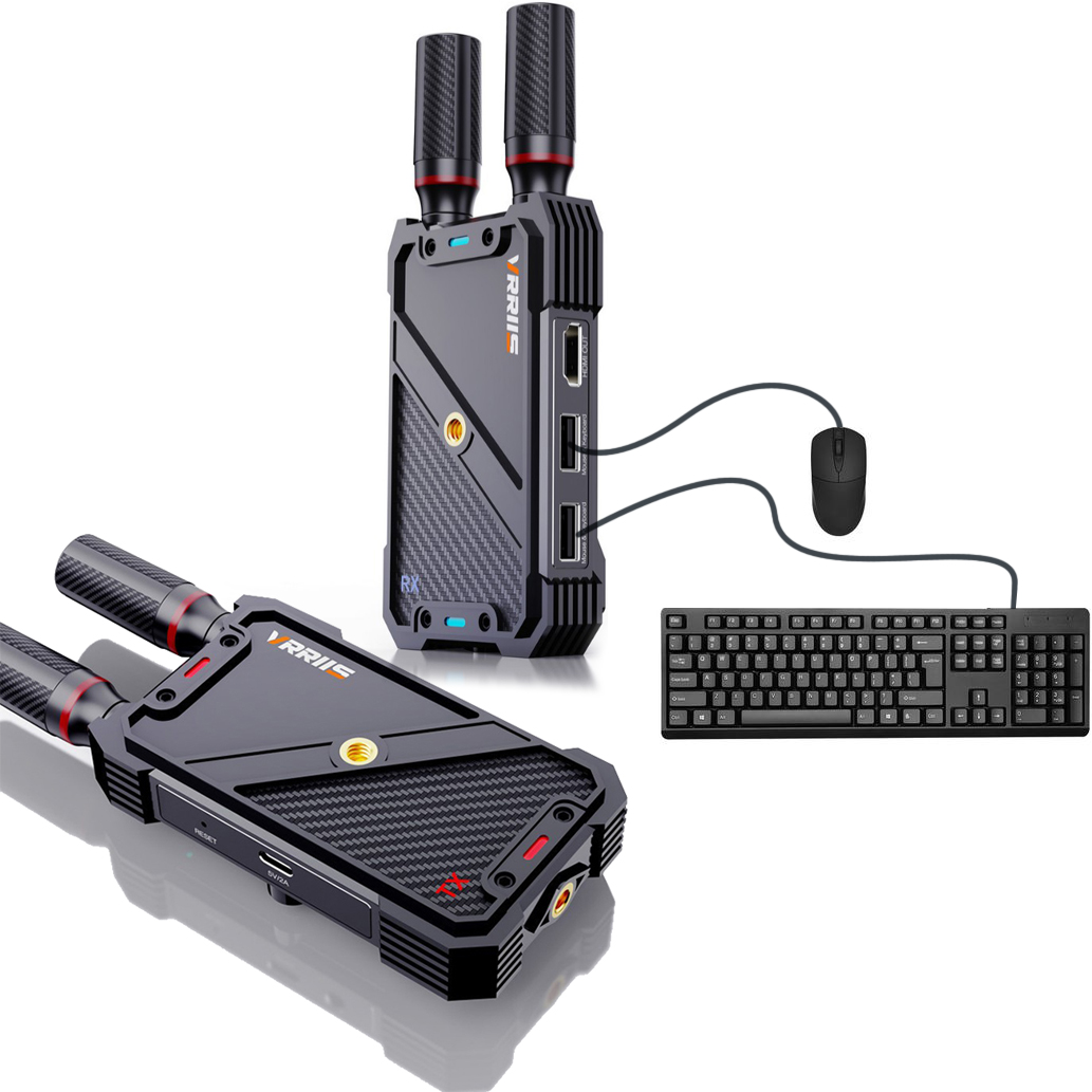 Keyboard Tenkeyless - VRRIIS WL082K 400m لاسلكي HDMI KVM