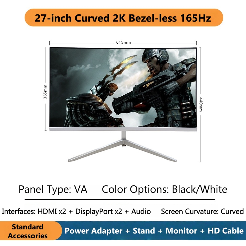 شاشة ألعاب منحنية 27 بوصة بدقة - مراجعة Esports Gaming Monitor وسعره