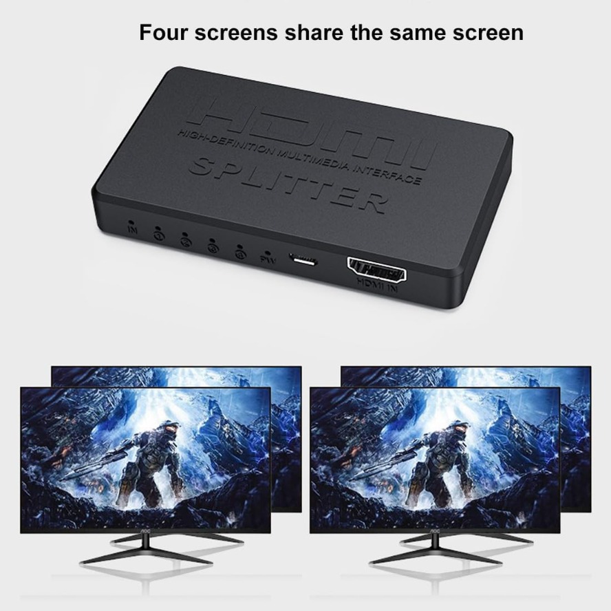 4K HDMI الفاصل 1 في 4 Hub خارج - مراجعة Esports Gaming Hub وسعره