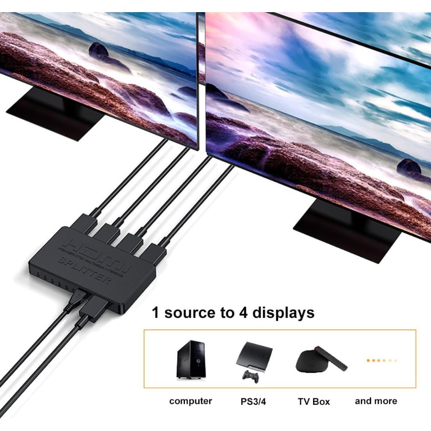 4K HDMI الفاصل 1 في 4 Hub خارج - مراجعة Esports Gaming Hub وسعره