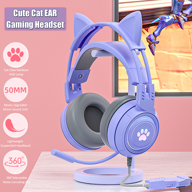 سماعات أذن القط اللطيفة مع ميك - مراجعة Esports Gaming Monitor وسعره