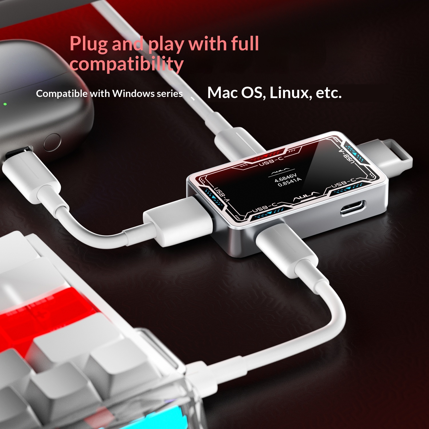 محطة إرساء AULA USB Hub 8K لسط - مراجعة Esports Gaming Hub وسعره