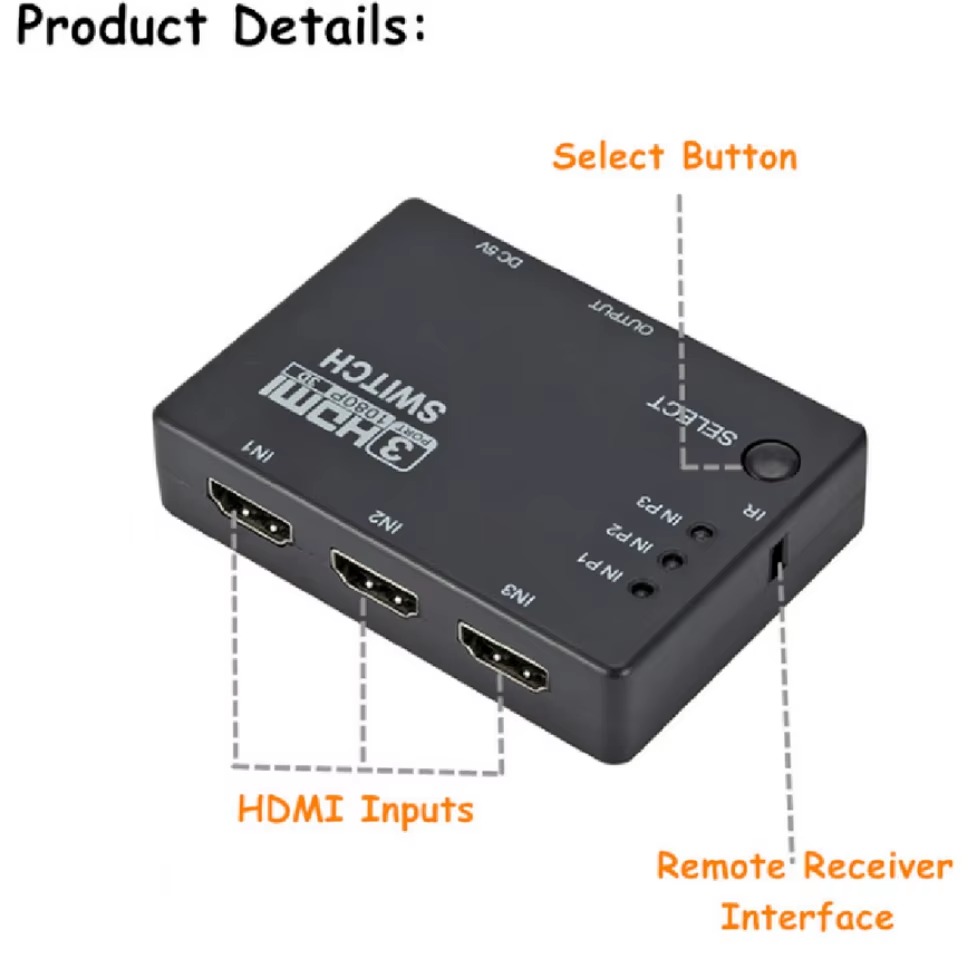 محول HDMI 3×1 بدقة 1080 بكسل م - مراجعة Esports Gaming Hub وسعره